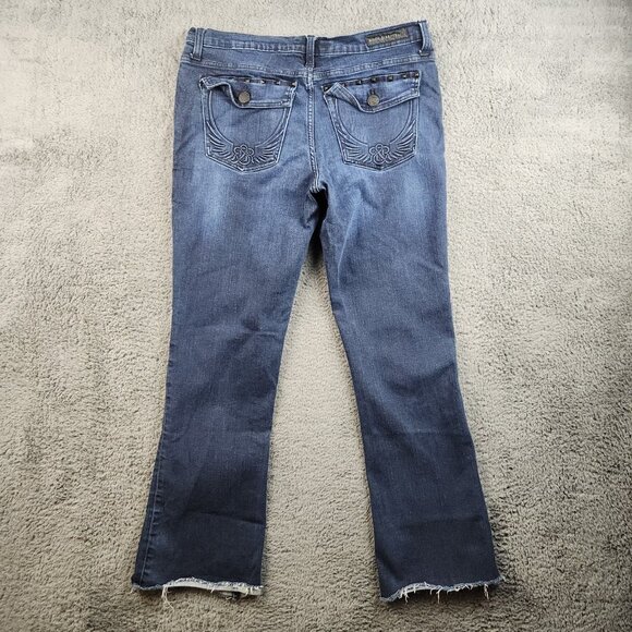 Rock & Republic Bootcut Jeans Women Size 16 Dark Blue Mid Rise Stretch Kassandra - Picture 2 of 11